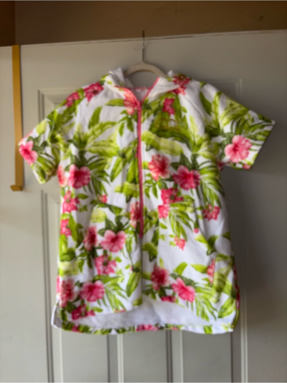 Tommy Bahama girls tropical terry cloth swim coverup size L-XL 7-12